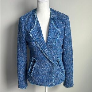 LK Bennett Blue Tweed Blazer